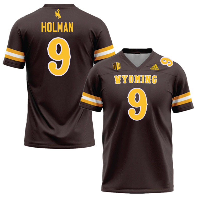 #9 Jackson Holman Wyoming Cowboys Jersey College Football Uniforms,Gears,Jerseys-Brown